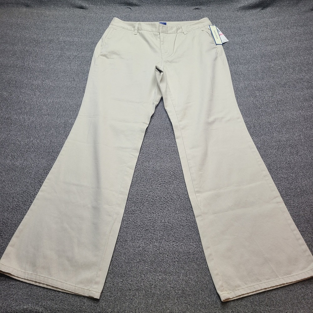 Dockers Casey Pant Womens 10 MED Khaki New Favorite Fit‎ Wide Leg Cotton Twill